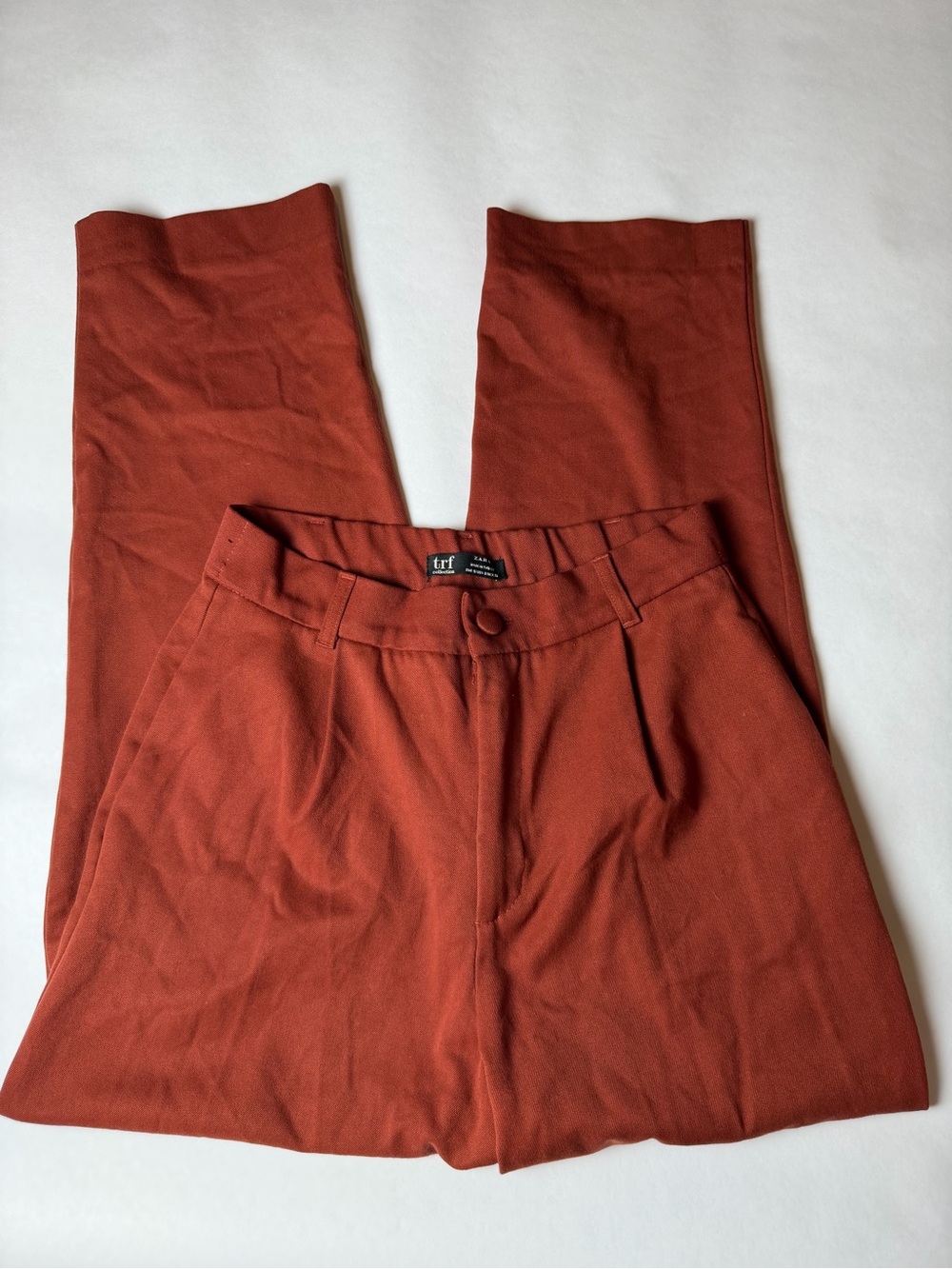 Zara TRF Rust Orange Trousers